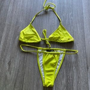 Neon green bikini